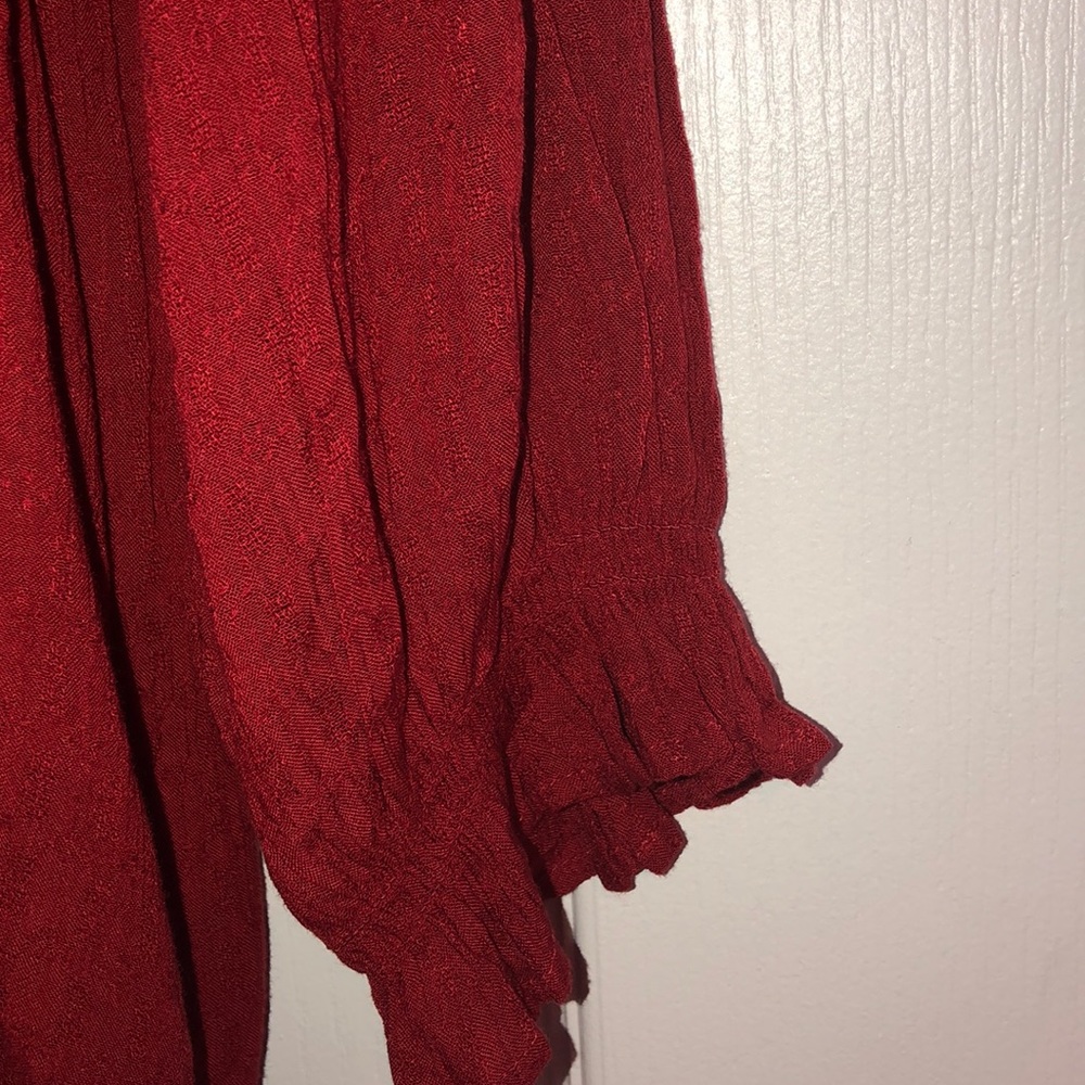 Red flowy top - Picture 3 of 3